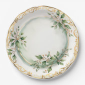 Elegant vakantie dineren papieren bordje (Voorkant)