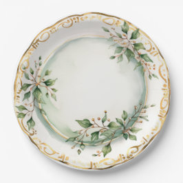 Elegant vakantie dineren papieren bordje