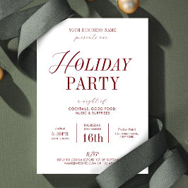 Elegant Vakantie Kantoor Party Zakelijk Kerstfeest Kaart