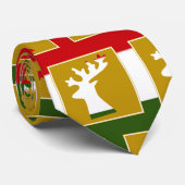 Elegant vakantie rendier patroon groen rood & goud stropdas (Opgerold)