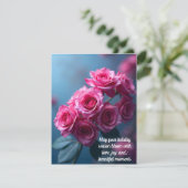 Elegant vakantie Roos Wenskaart Feestdagenkaart (Staand voorkant)