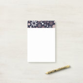 Elegant vakantie roze goudsneeuw post-it® notes (Op bureau)