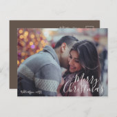 Elegant vakantiefoto Briefkaart | Chique kalligraf (Voorkant / Achterkant)