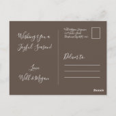 Elegant vakantiefoto Briefkaart | Chique kalligraf (Achterkant)