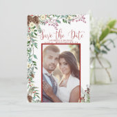 Elegant Vakantievakken sparen de Foto van de Datum Feestdagenkaart (Staand voorkant)