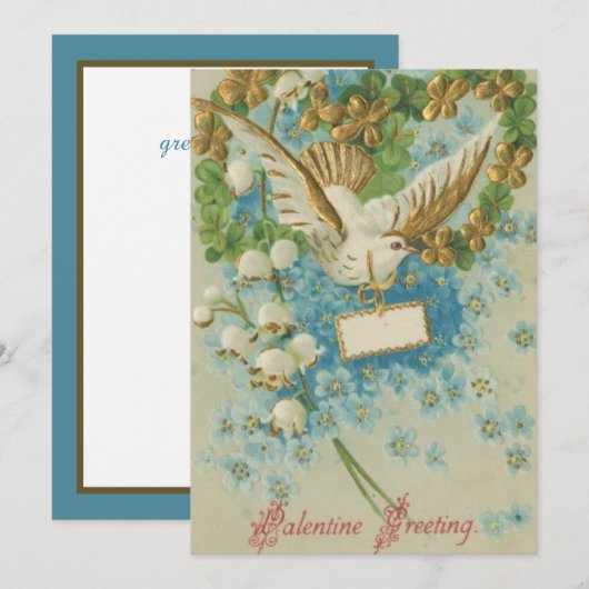 Elegant Valentijn Feestdagenkaart (Voorkant / Achterkant)