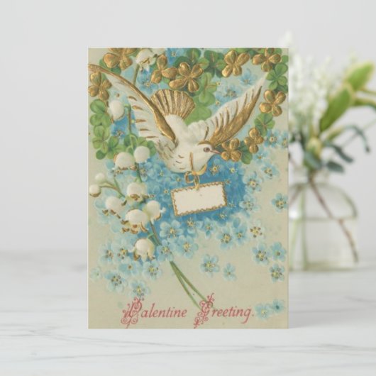 Elegant  Valentijn Feestdagenkaart (Staand voorkant)