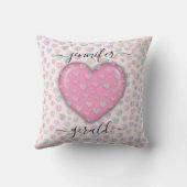 Elegant Valentijn hartontwerp Kussen (Achterkant)