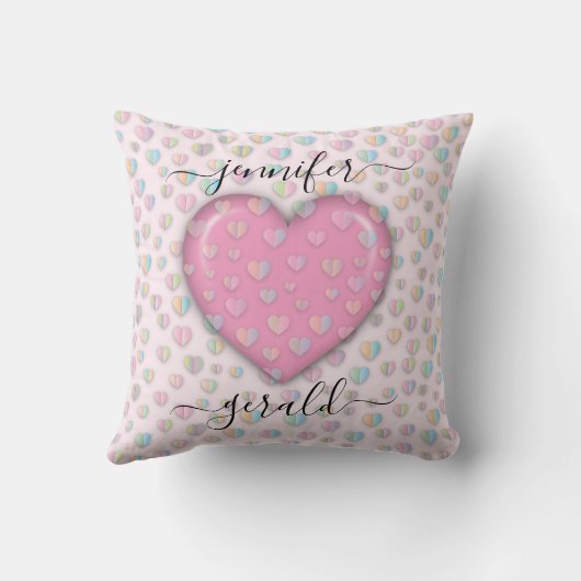 Elegant Valentijn hartontwerp Kussen (Achterkant)