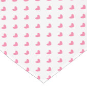 Elegant Valentijn roze wit piepklein hartpatroon Korte Tafelloper (Hoek)