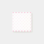 Elegant Valentijn roze wit piepklein hartpatroon Post-it® Notes (Voorkant)