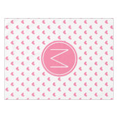 Elegant Valentijn roze wit piepklein hartpatroon Tafelkleed (Voorkant (Horizontaal))