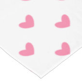 Elegant Valentijn roze wit piepklein hartpatroon Tafelkleed (Gekanteld)
