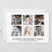 Elegant Valentijnsdag 6 Square Photo Collage Feestdagenkaart (Voorkant)