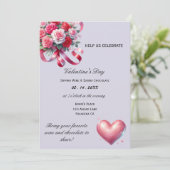 Elegant Valentijnsdag feest Kaart (Staand voorkant)