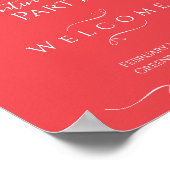 Elegant Valentijnsdag feest welkom Poster (Hoek)