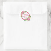 Elegant Valentijnsdag Floral Lijst Sticker (Tas)