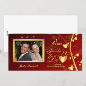 Elegant Valentijnsdag-fotokaarten Feestdagenkaart (Voorkant / Achterkant)