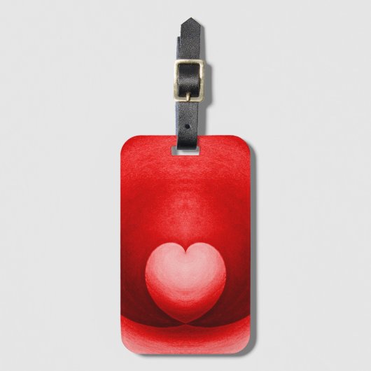 Elegant Valentijnsdag Love Heart Bagagelabel (Voorkant (verticaal))
