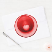 Elegant Valentijnsdag Love Heart Ronde Sticker (Envelop)