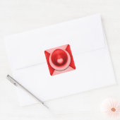 Elegant Valentijnsdag Love Heart Vierkante Sticker (Envelop)
