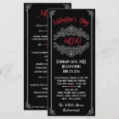 Elegant Valentijnsdag Menu (Voorkant / Achterkant)