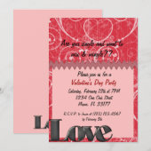 Elegant Valentijnsdag nodigt uit Kaart (Voorkant / Achterkant)