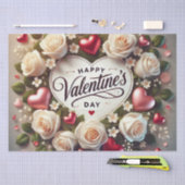 Elegant Valentijnsdag ontwerp met Rozen Tissuepapier (Craft)