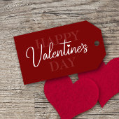 Elegant Valentijnsdag rood Cadeaulabel