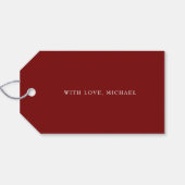 Elegant Valentijnsdag rood Cadeaulabel (Achterkant Horizontaal)