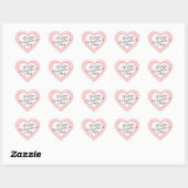 Elegant Valentijnsdag roze hartenzieker Hart Sticker (Vel)