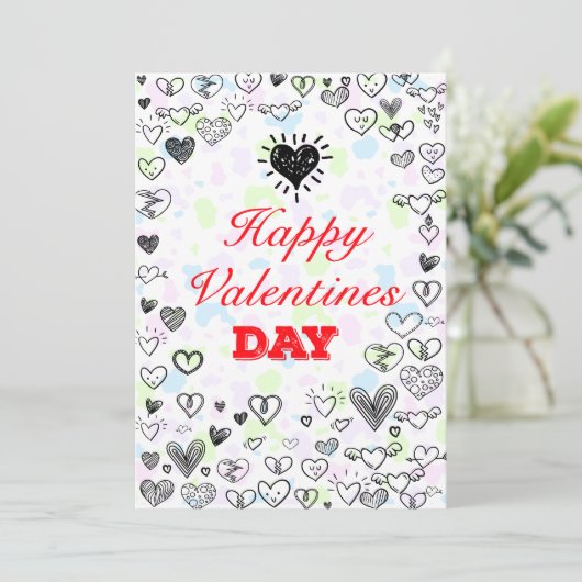 Elegant Valentijnsdag Save The Date (Staand voorkant)