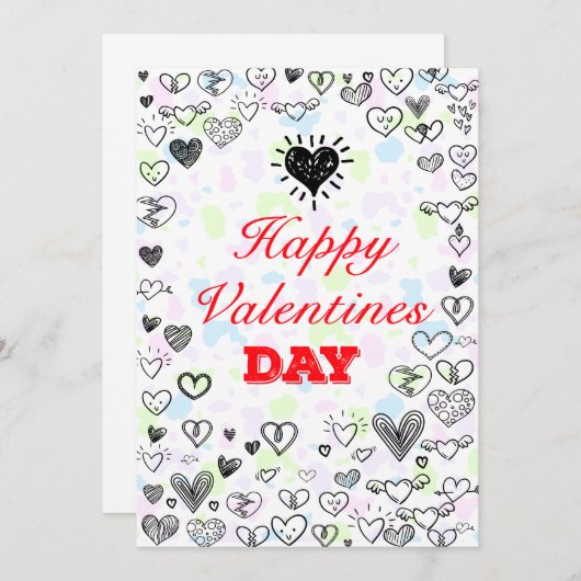 Elegant Valentijnsdag Save The Date (Voorkant / Achterkant)