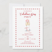Elegant Valentijnsdagfeest Kaart (Voorkant)