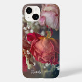 Elegant Valentine Dried Roses Custom iPhone Case (Achterkant)