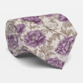 Elegant Valentine Gifts For Boyfriend Peonies Stropdas (Opgerold)