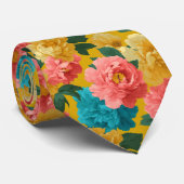 Elegant Valentine Gifts For Dad Peonies Flower Stropdas (Opgerold)