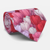 Elegant Valentine Gifts For Dad Tulip Floral Stropdas (Opgerold)