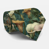 Elegant Valentine Gifts For Men Calla Lilies Flora Stropdas (Opgerold)