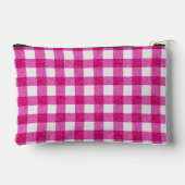 Elegant Valentine Pink Glitter Tartan on White Etui (Achterkant)