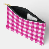 Elegant Valentine Pink Glitter Tartan on White Etui (Open)
