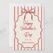Elegant Valentine’s Day Personalized Greeting Card Feestdagenkaart (Voorkant)