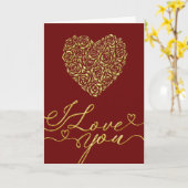 Elegant Valentine's Day Heart Kaart (Gele Bloem)