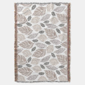 Elegant vallend blad patroon deken (Voorkant Verticaal)