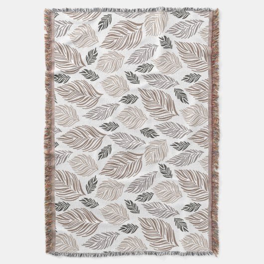 Elegant vallend blad patroon deken (Voorkant Verticaal)