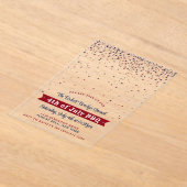 Elegant vallende sterren 4th of July Party Acryl Uitnodigingen (Laagn)