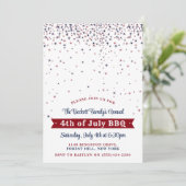 Elegant vallende sterren 4th of July Party Kaart (Staand voorkant)