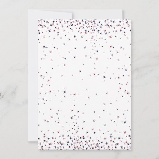 Elegant vallende sterren 4th of July Party Kaart (Achterkant)
