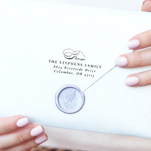 Elegant van bruiloft retour adres  zelfinktende stempel