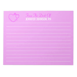 Elegant van het bureau van de verpleegster Stethos Notitieblok